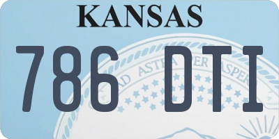 KS license plate 786DTI