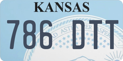 KS license plate 786DTT