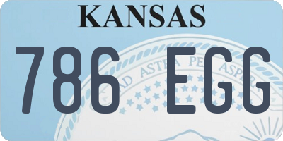 KS license plate 786EGG