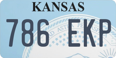 KS license plate 786EKP