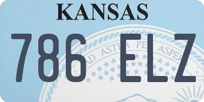 KS license plate 786ELZ