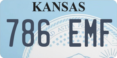 KS license plate 786EMF