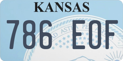 KS license plate 786EOF