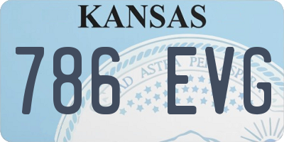 KS license plate 786EVG