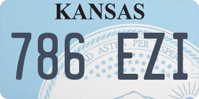 KS license plate 786EZI