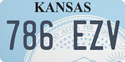 KS license plate 786EZV