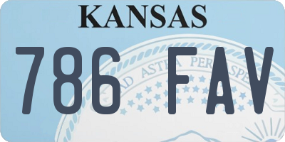 KS license plate 786FAV