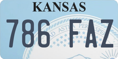 KS license plate 786FAZ