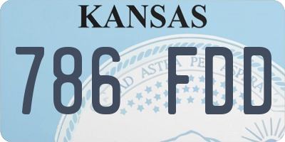 KS license plate 786FDD