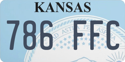 KS license plate 786FFC