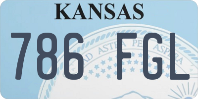 KS license plate 786FGL