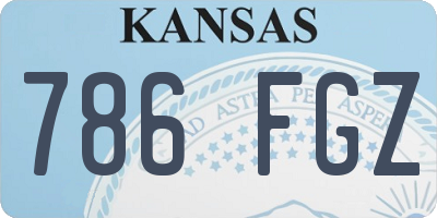 KS license plate 786FGZ