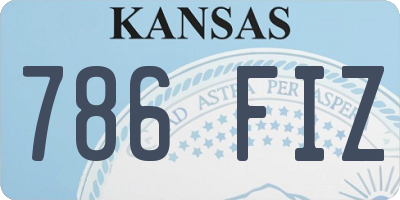 KS license plate 786FIZ