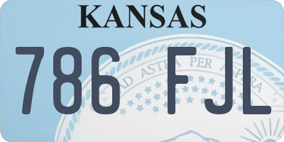 KS license plate 786FJL