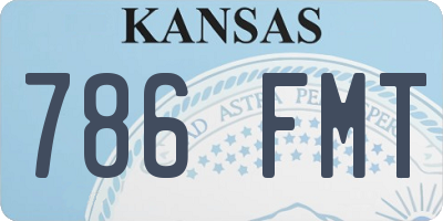 KS license plate 786FMT