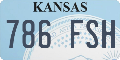 KS license plate 786FSH