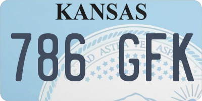 KS license plate 786GFK
