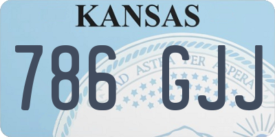 KS license plate 786GJJ