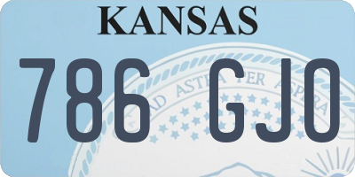 KS license plate 786GJO
