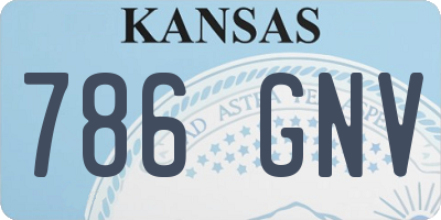 KS license plate 786GNV