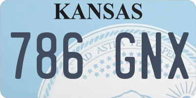 KS license plate 786GNX