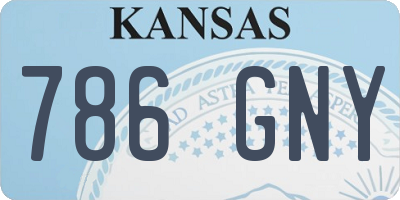 KS license plate 786GNY