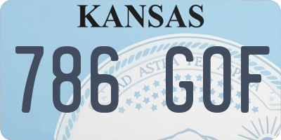 KS license plate 786GOF