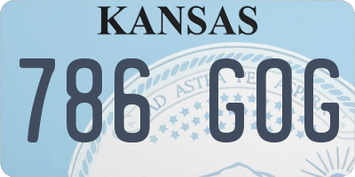 KS license plate 786GOG