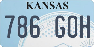 KS license plate 786GOH