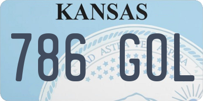 KS license plate 786GOL