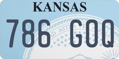 KS license plate 786GOQ