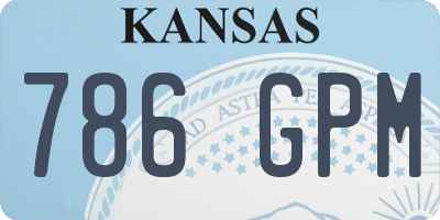 KS license plate 786GPM