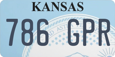 KS license plate 786GPR