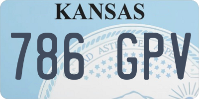 KS license plate 786GPV