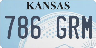 KS license plate 786GRM