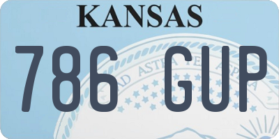 KS license plate 786GUP