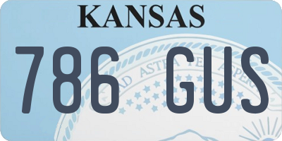 KS license plate 786GUS
