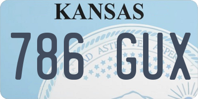 KS license plate 786GUX