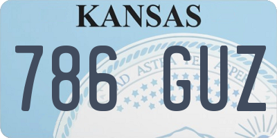 KS license plate 786GUZ