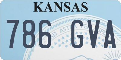 KS license plate 786GVA