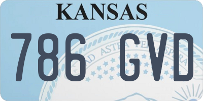 KS license plate 786GVD