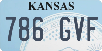 KS license plate 786GVF