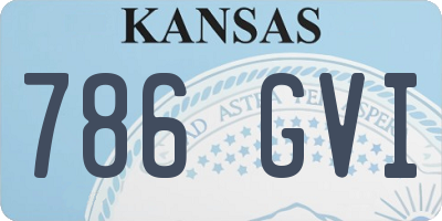 KS license plate 786GVI