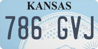 KS license plate 786GVJ