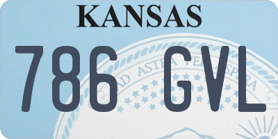 KS license plate 786GVL