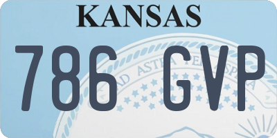KS license plate 786GVP
