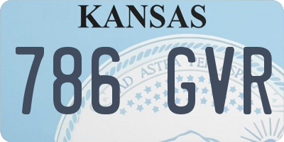 KS license plate 786GVR