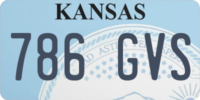 KS license plate 786GVS