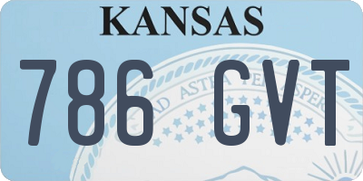 KS license plate 786GVT