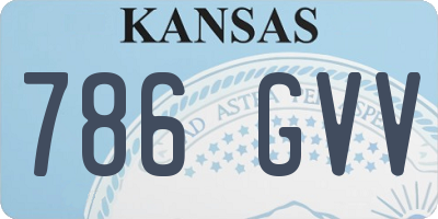 KS license plate 786GVV
